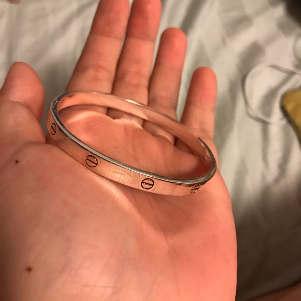 Silver bangle bracelet